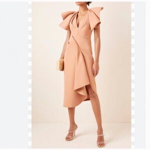 ACLER Redwood Dress V-Neck Ruffled Midi Dress Size US8 / AU12 - NWT $440 Retail